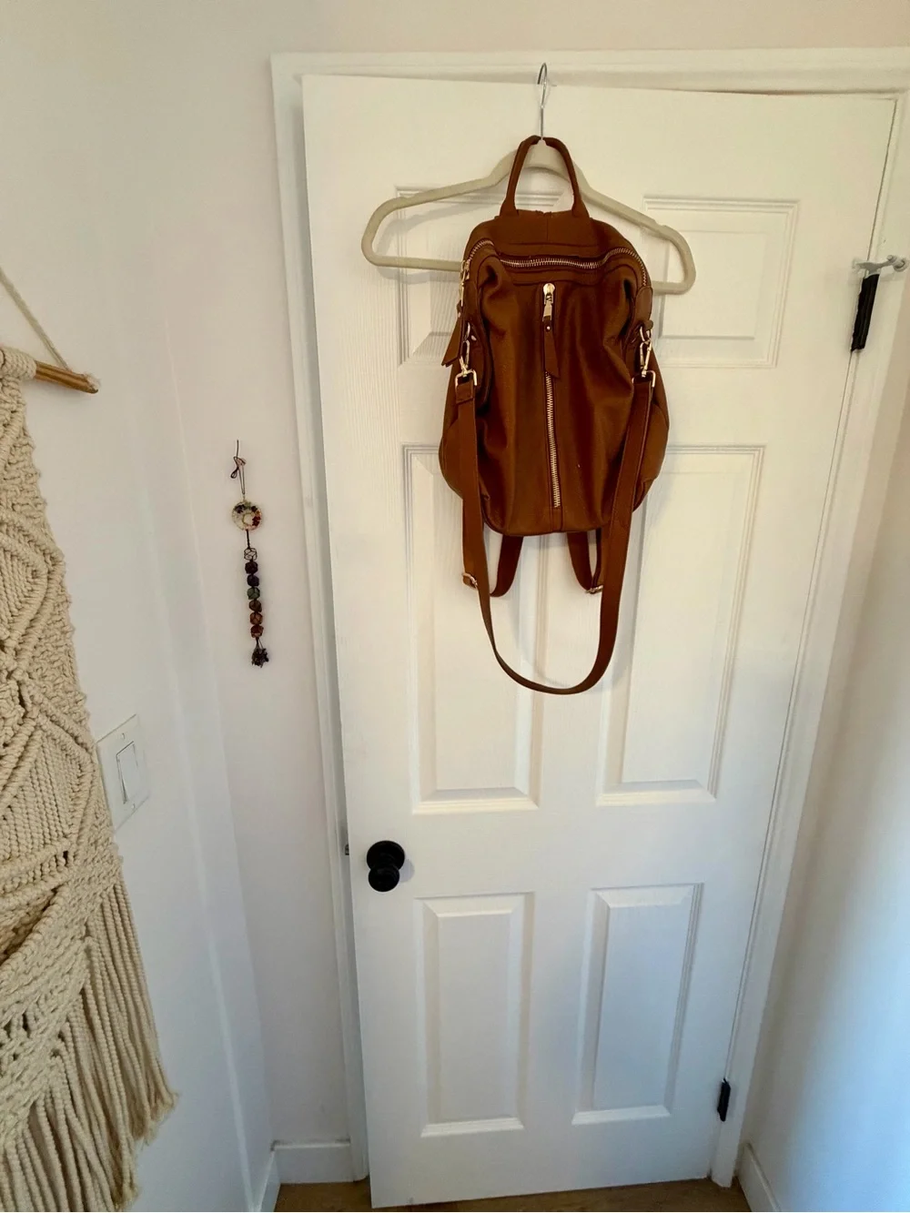 Vici Cognac Brown Convertible Leather Backpack Purse